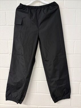 OshKosh B'gosh Black Cargo Rain Pants Elastic Ankles